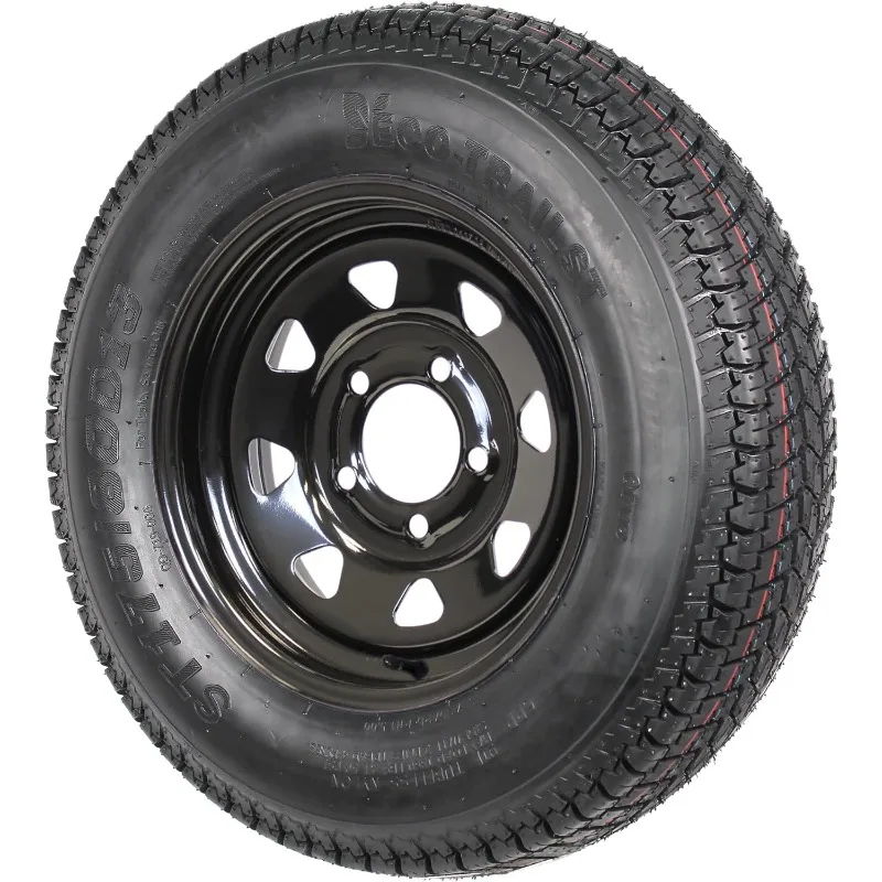 إطار مقطورة على حافة التحيز Ply ST175/80D13 175/80 D 13 نطاق تحميل C 5-4.5 عجلة سوداء - عمران مع Ro مجانًا