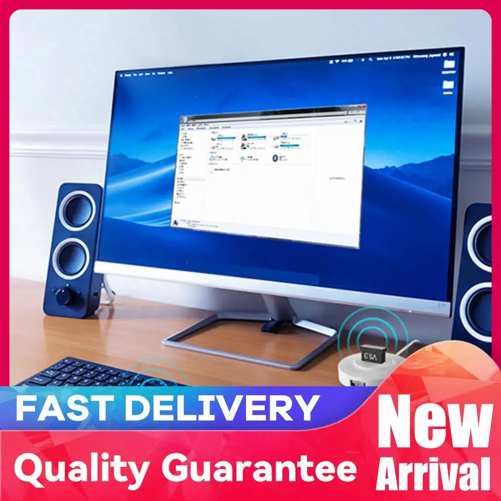 

USB-адаптер, совместимый с Bluetooth 5.3, поддерживает Windows 11/10/8.1, беспроводной USB-адаптер для компьютера, ПК, ноутбука, наушников