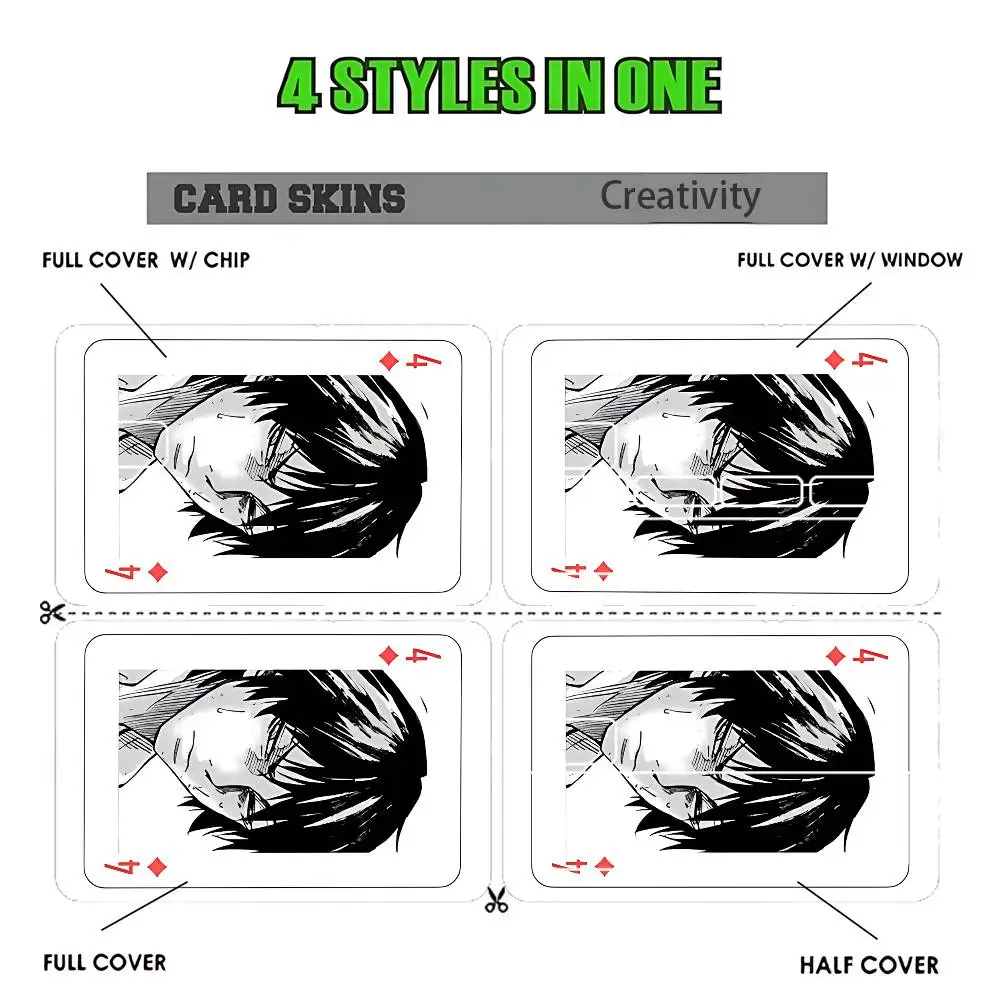 A-Alice in B-Borderland Characters Stickers Credit Visa Debit Bank Charge Card Bus Metro Waterproof Sticker Decal Decoration
