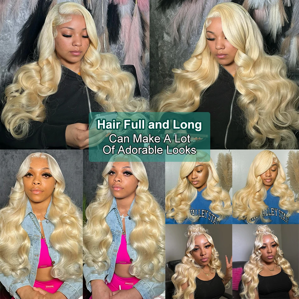 Melodie-Peruca Loira Onda Do Corpo, HD Lace Frontal Peruca, Perucas de Cabelo Humano, Loira 613, Glueless, Pronto para Vestir, 13x4, 5x5, 40 in, 40 in