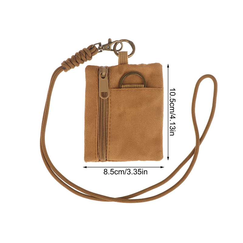 Mini Casual Halsband-Münzbörse Kartenhalter Reißverschlusstasche für Männer und Frauen Schlüsseltasche Kleine Tasche Kopfhörerhülle mit Lanyard – Detail 13