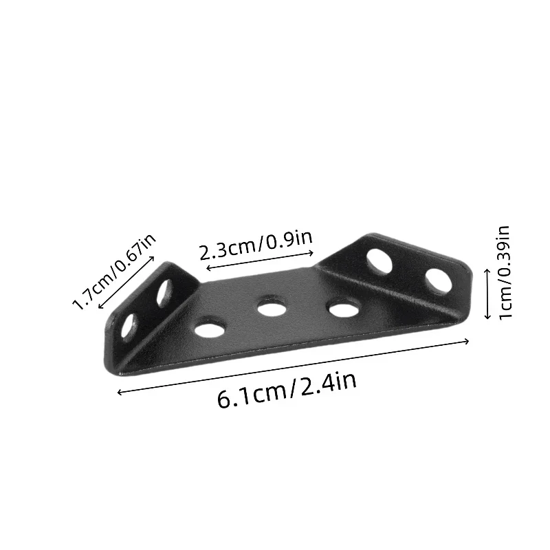 Black multifunctional corner bracket fastener furniture corner connector, fixed furniture, suitable for tables, chairs, cabinets