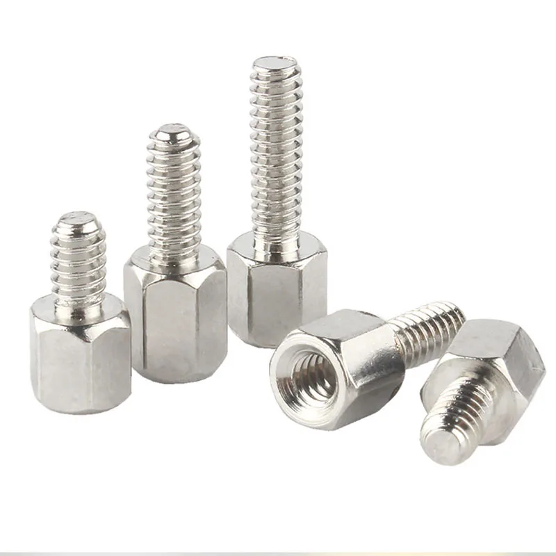 #4-40 UNC Copper/Iron Nickel Plated/304 Stainless Steel Male to Female Hex Standoff Board Stud Spacing Screws Bolt Column Spacer