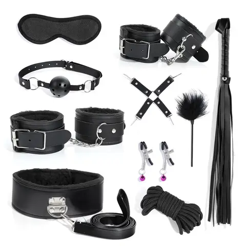 Nylon BDSM Bondage Set Adult SM sexx Products sexx Toys Kits for Adults Games Handcuffs Whip Vibratorr Anal Plug Gag Erotic Couples