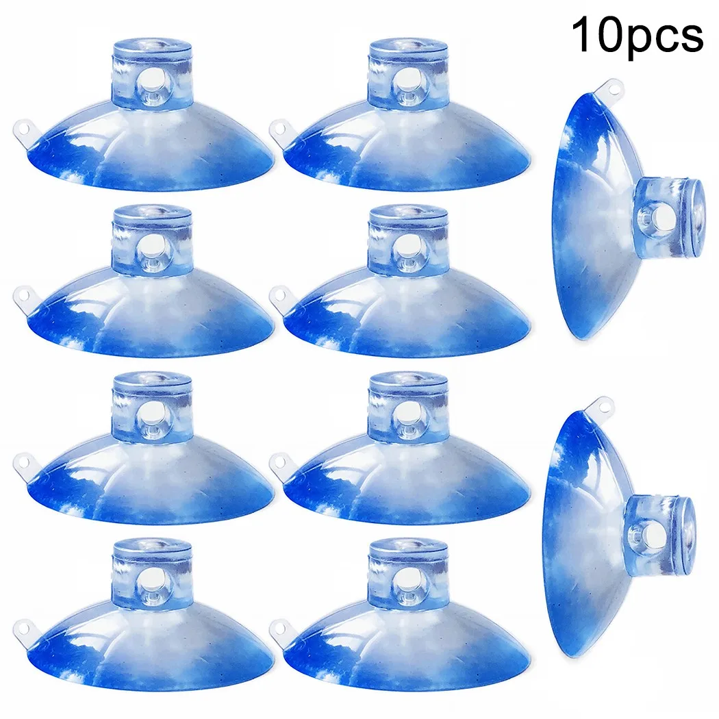 30mm Dual Hang Suction Cups with for pilot Hole, Transparent Casement Suckers, Removable and Convenient Design Pack of 10