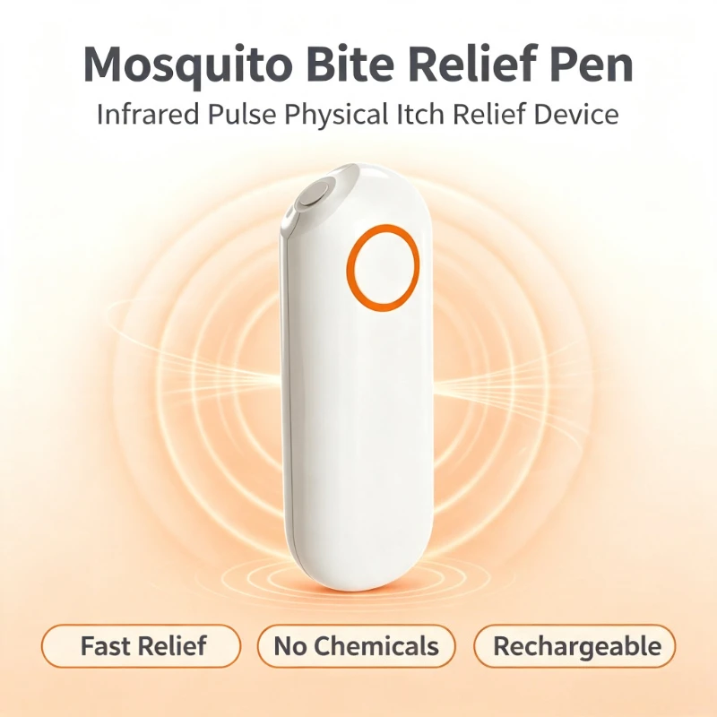 Infrared Pulse Physical Itch Relief Device-Bite Relief Pen-Rechargeable for Mosquito Bites
