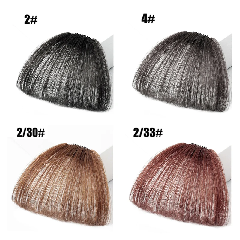 Fake Air Bangs Hair Clip In Hair Extensions Synthetic Hair Fake Bangs Heat Resistant Hairpieces For Women/Girls