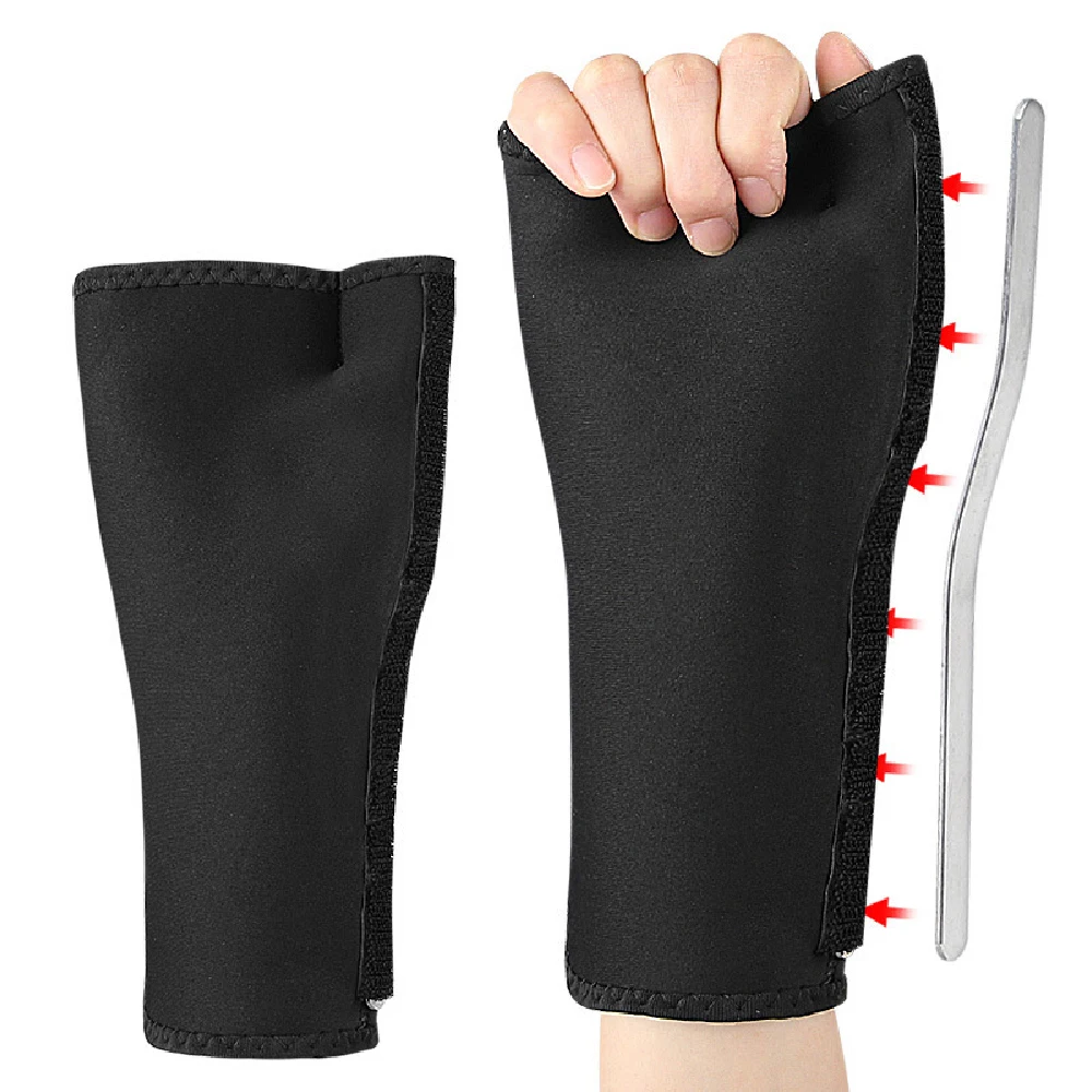 Thumb Wrist Splint Breathable Neoprene Brace Adjustable Detachable Aluminum Plate Support for Carpal Tunnel Arthritis Tendonitis