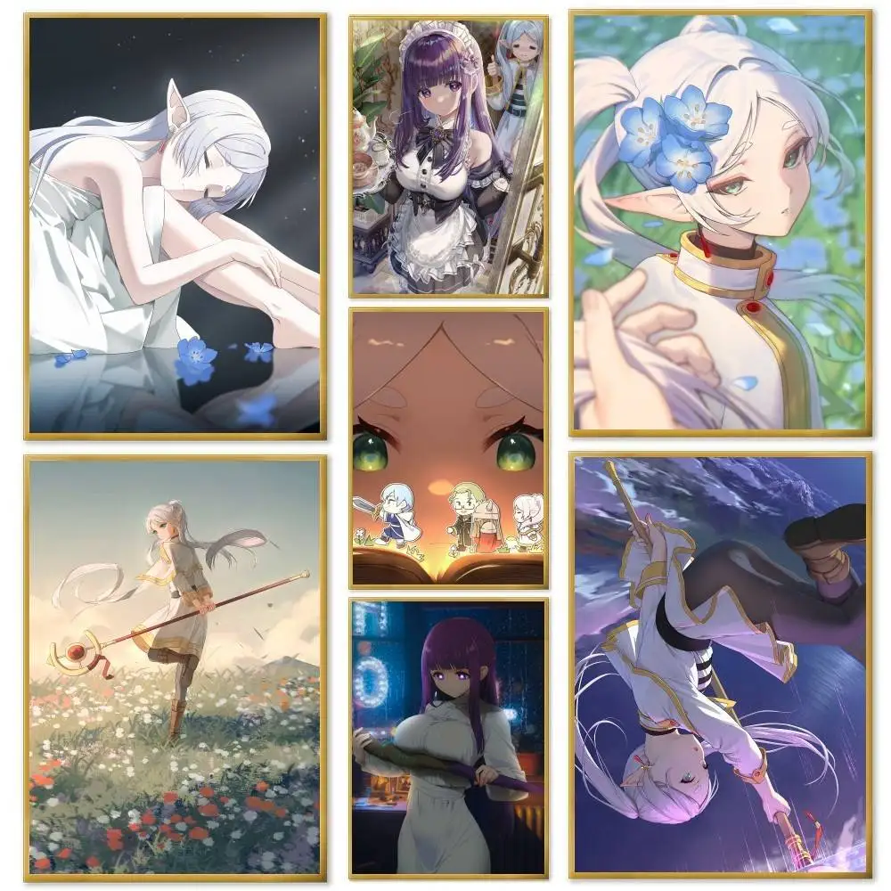 Frieren Anime Poster And Prints Wall Art Pictures For Modern Bedroom Game Room Home Decor