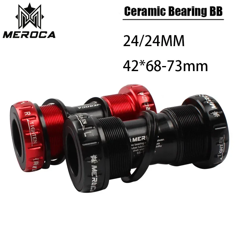 MEROCA BSA Bicycle Ceramic Bearing Bottom Bracket BB68 mtb Mountain bike holowtech central movement bearing 68-73mm shaft