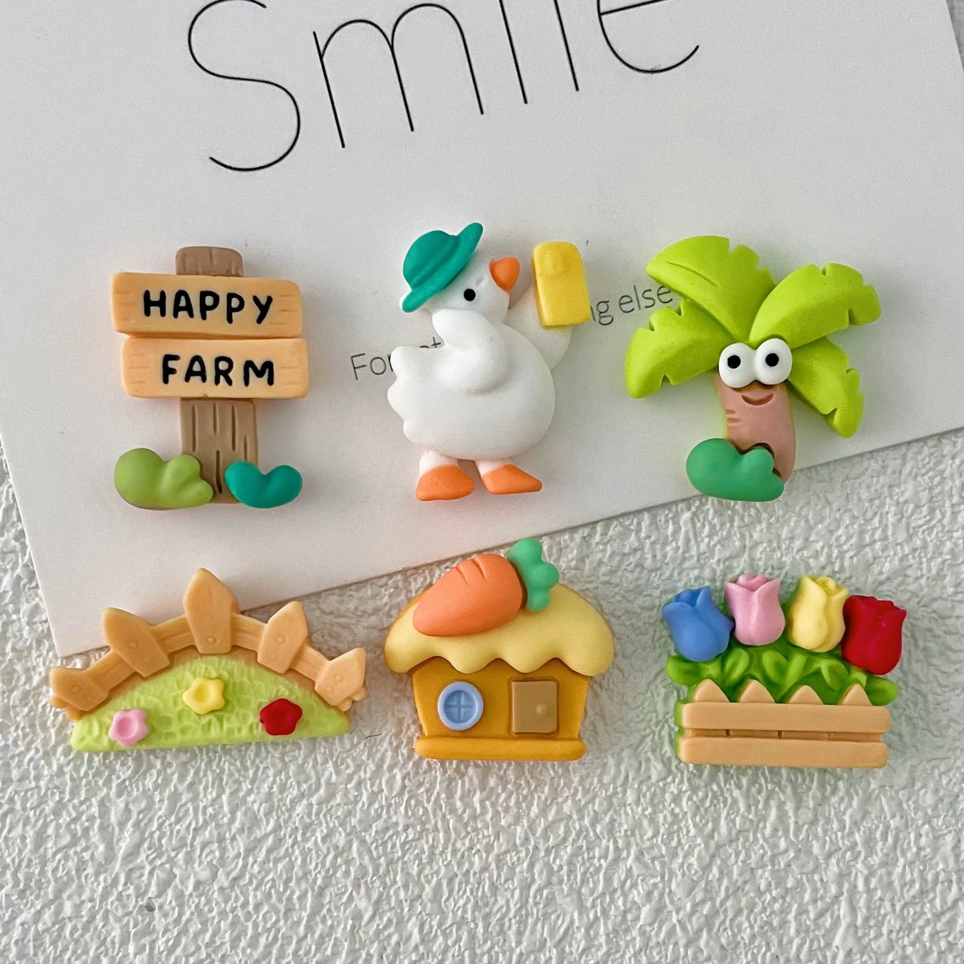 10 Pcs New Cute Mini Kawaii Duck, House, Garden Flat Back Resin Cabochons Scrapbook Diy Party Hairpin Accessories Craft A96