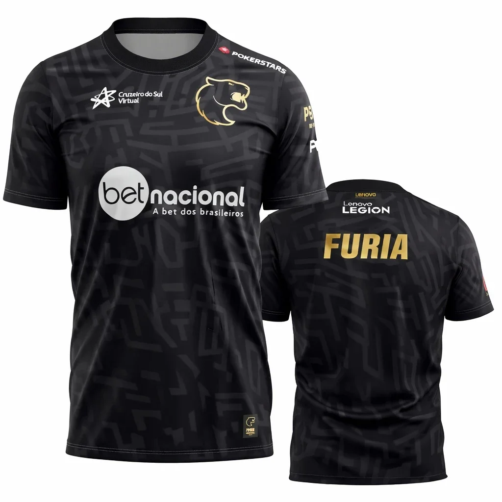Furia Future Is Black 2026 Season T-Shirt Esports Gamer Style Kscerato Graphic Tee Casual Tops For Men Women