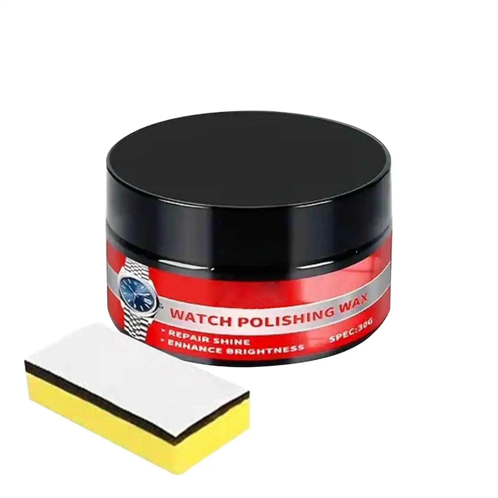 Watch Crystal Polish Repair Tools Scratch Removal with Sponge Watch Scratch Polishing Cream for Restores Gloss Glass Brass