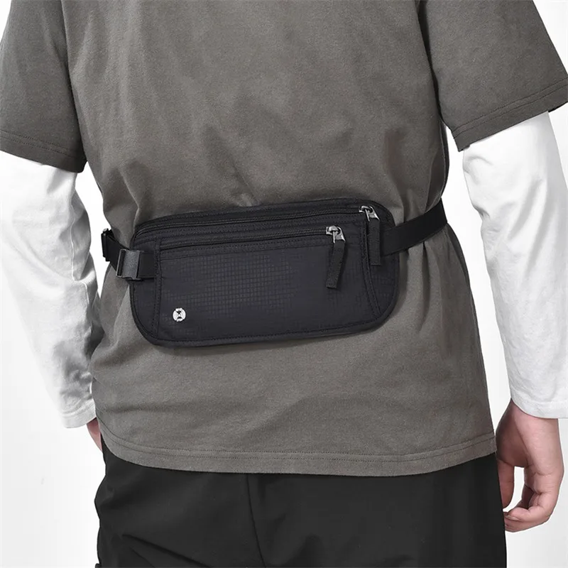 1pcWaterproof Anti-theft Invisible Running Waist Bag Multi-functional Ultra-thin Travel Cell Phone Bag For Men Women Cycling Bag