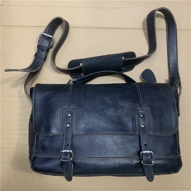 แฟชั่นVINTAGEกระเป๋าเอกสารของแท้หนังไหล่Toteกระเป๋าผู้ชายEssengerกระเป๋าCrossbodyชายกระเป๋าถือBolso Grande Mujer