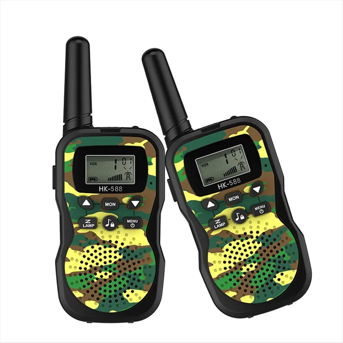 Walkie Talkie A40I Isi Ulang untuk Anak-Anak Jangkauan Jauh, Hadiah Natal Ulang Tahun, Perlengkapan Hiking Permainan Camping Mainan dengan Senter Hijau