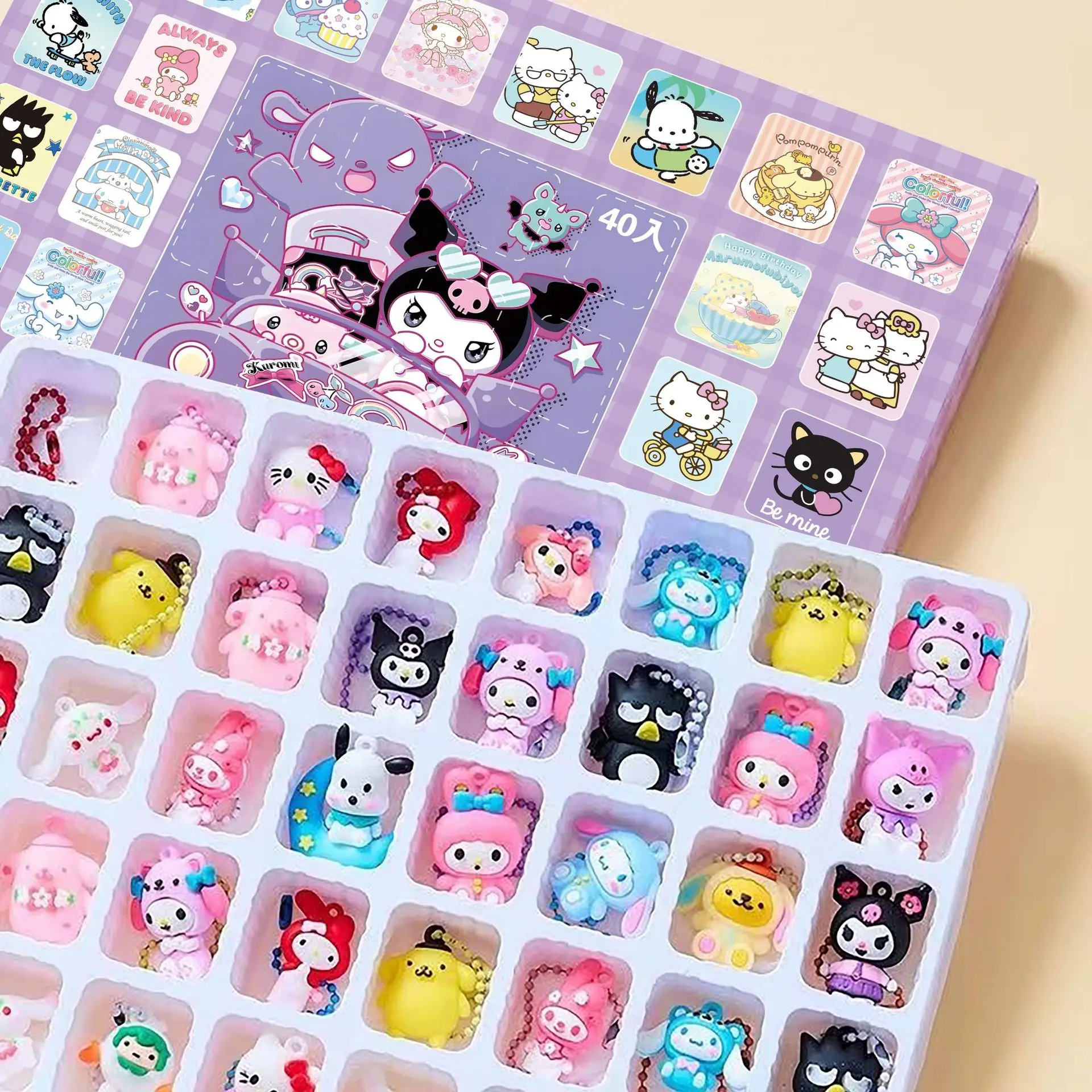 Miniso Sanrio Kuromi Caixa De Presente Para Crianças, Boneca Dos Desenhos Animados, Presente De Aniversário, Modelo De Enfeites