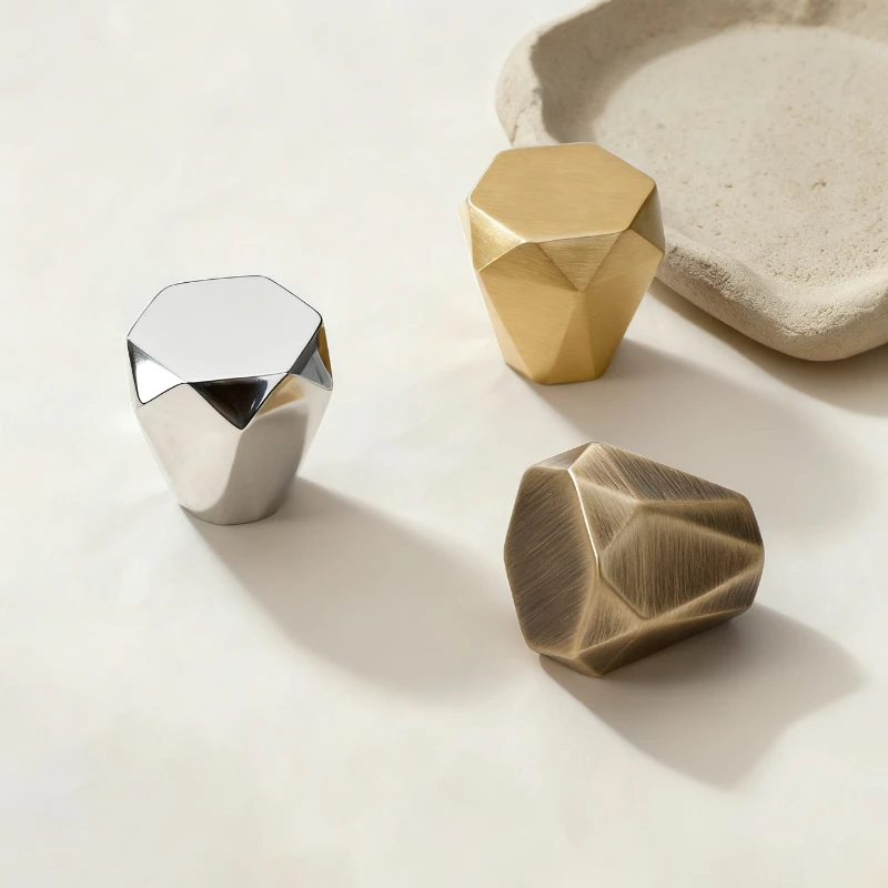 Creative Unique Hexagon Knobs for Furniture Children's Room Decoration Handles for Cabinets and Drawers Shoe Cabinets Pulls