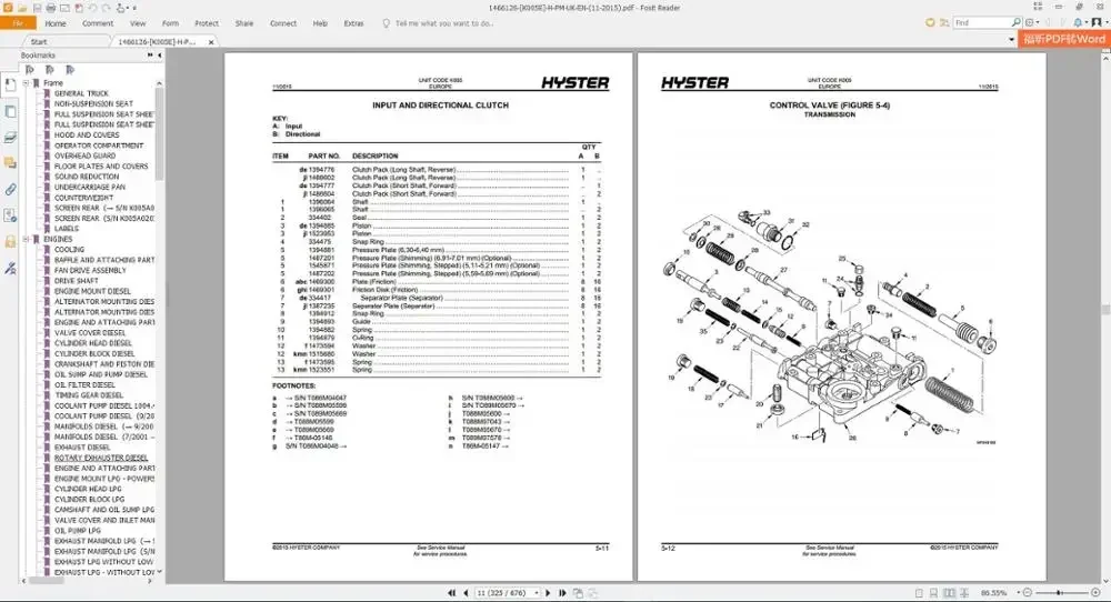 AutoDVD Hyster Forklift All Model UK-EU PDF DVD 64GB Parts Manual