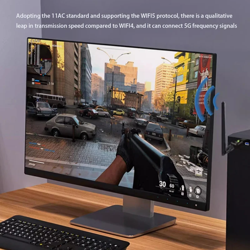 게임 USB 카드 와이파이 신호 수신 송신기, 듀얼 밴드 무선 네트워크 카드, USB 와이파이 네트워크 어댑터, 위성 리시버