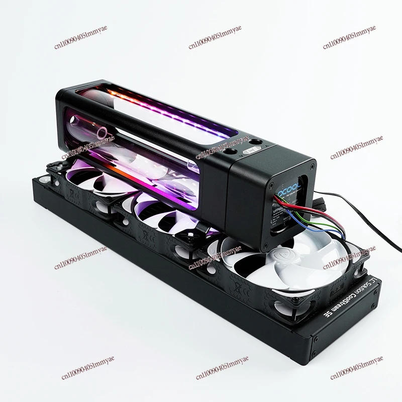 

integrated pump box, water-cooled cooling water pump, glass water tank with D5 pump position