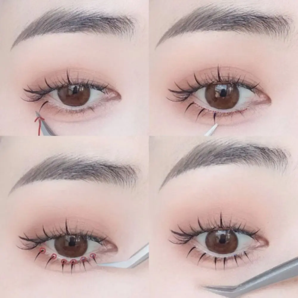 

Мягкие 5 мм сегментированные нижние ресницы DIY водонепроницаемые короткие нижние ресницы для наращивания макияжа под кластерами глаз красота