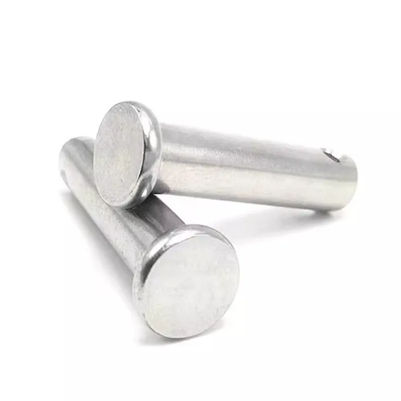 20pcs M3 M4 M5 Dowel Pin Split Pin Hole Round Flat End 304 Stainless Steel Flat Head Hole Column Axial Positioning Pin Shaft