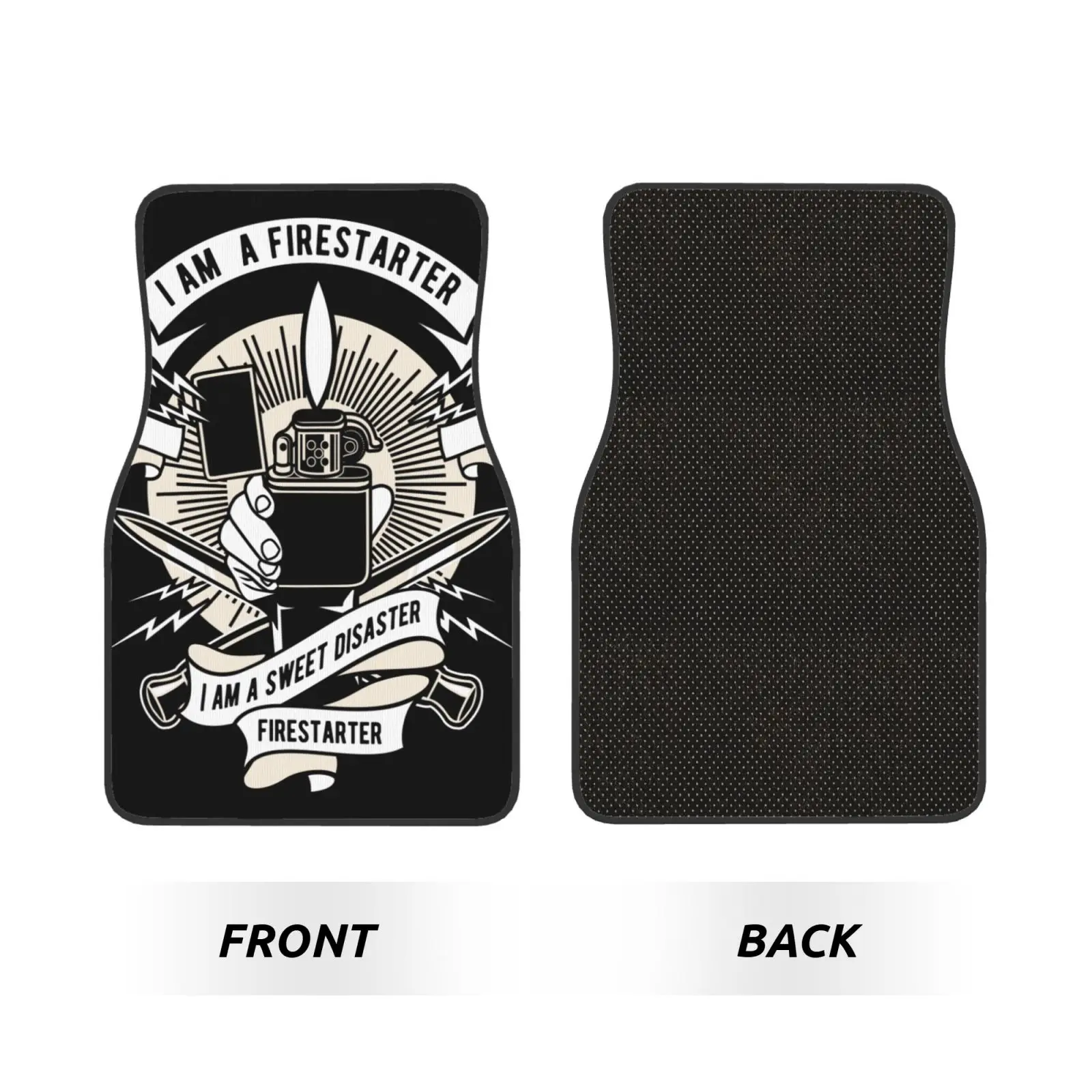4pcs Car Floor Mats, And Stylish Design, Ideal For Christmas, Valentine's Day, Thanksgiving, And Car Enthusiasts, All-weather C