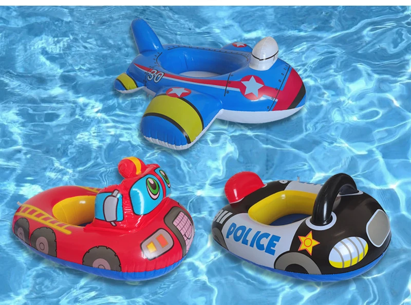 Kid Inflatable Swimming Ring Summer Swimming Pool Baby Float Car Shaped Circle Swimming Water Fun Seat Boat Pool Toy For Toddler