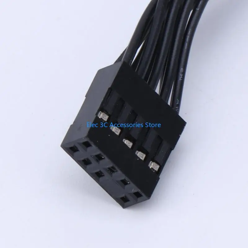 Y51A Computer Motherboard Front 9-Pin HDAudio Connector Cable for Desktops Laptop