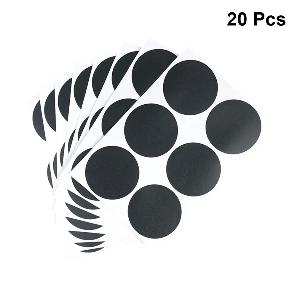 

20 Sheets PVC Chalkboard Stickers Round Frosted Write-on Labels for Glass Jars Spice Canisters Cookie Candy Honey Jars Kitchen