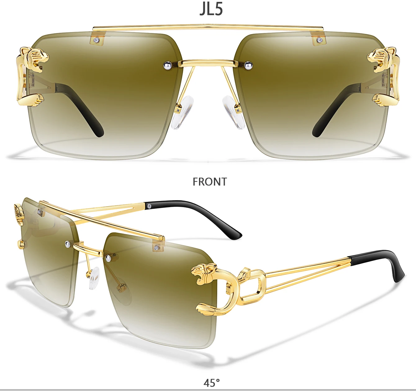 3 PAARE Sonnenbrille Leopardenmuster Metallbügel Männer Frauen Sport Fahrrad MTB Fahrrad Outdoor Wandern Laufen Winddichte Schutzbrille UV400 – Detail 7