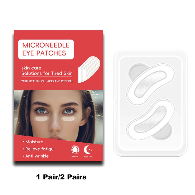 Hyaluronic Acid Microneedle Eye Patches Mask For Anti Wrinkle Aging Dark Circles Moisturizing Under Eye Gel Pads Skin Care