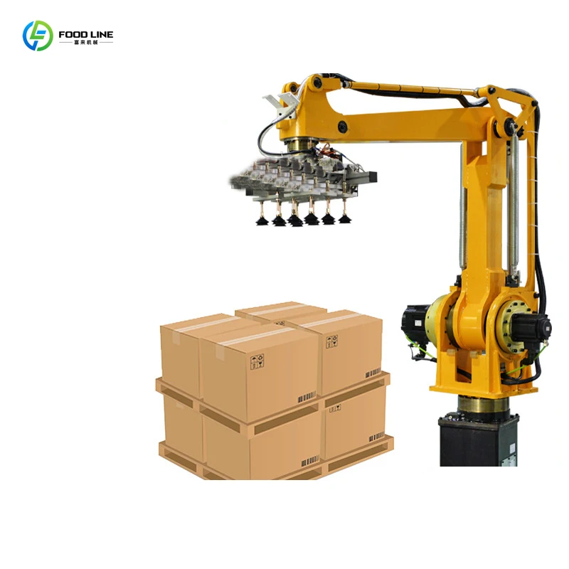 Customized Collaborative Robot Palletizing Machine Universal Robots Palletizer for Box and Bottles Industrial Packaging