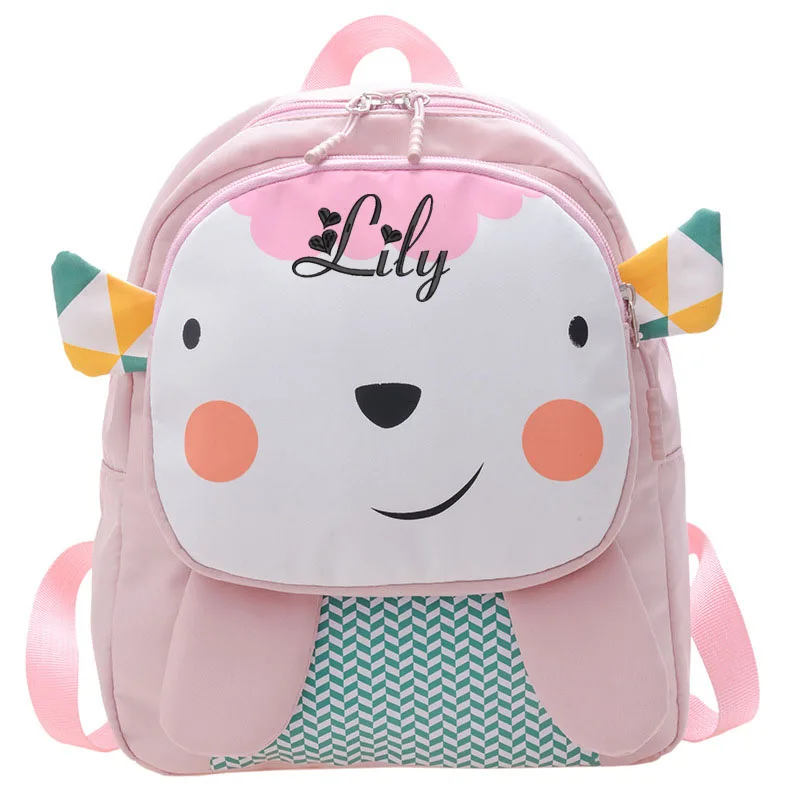 Stickerei Name lässig Schult aschen Rucksack Kindergarten Rucksack mit Namen Reise Bücher taschen