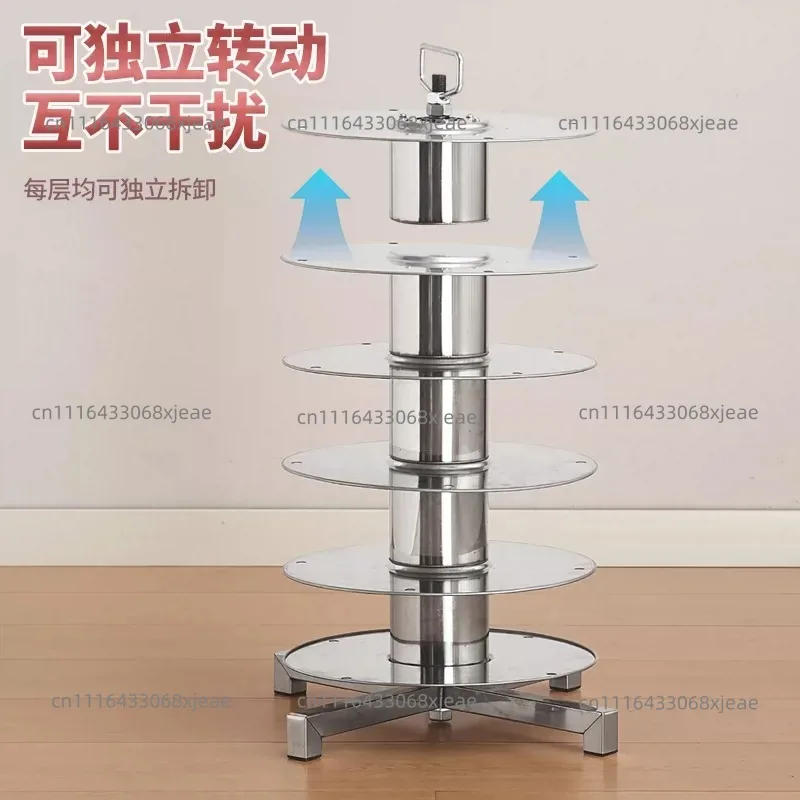 Wire Dispenser Tool, 5-Layer Galvanized Cable Spool with Guide Ring, Speed Control Cable Payoff Stand