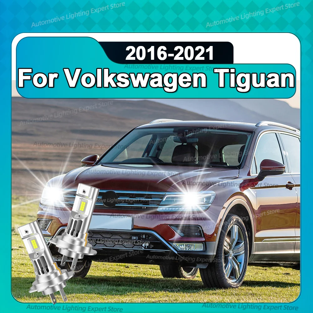 LED المصابيح الأمامية 30000LM أكثر إشراقا توربو مروحة السيارات مصباح ليد لفولكس واجن تيجوان 2016 2017 2018 2019 2020 2021