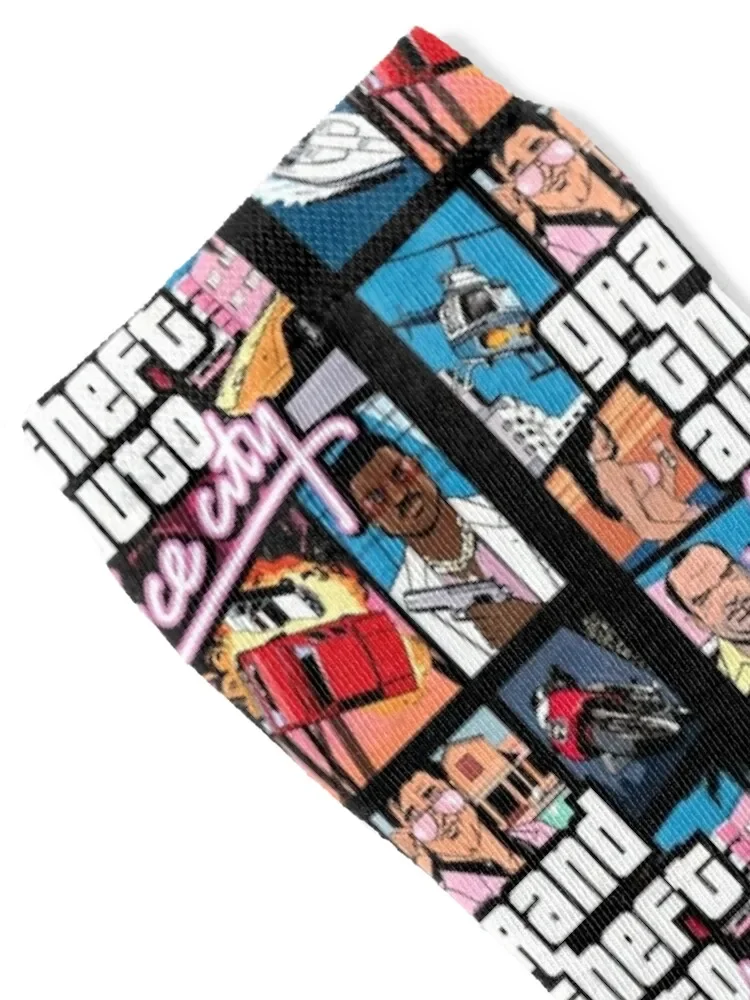 VICE CITY GRAND THEFT AUTO calcetines florales crazy, Calcetines para hombre y mujer