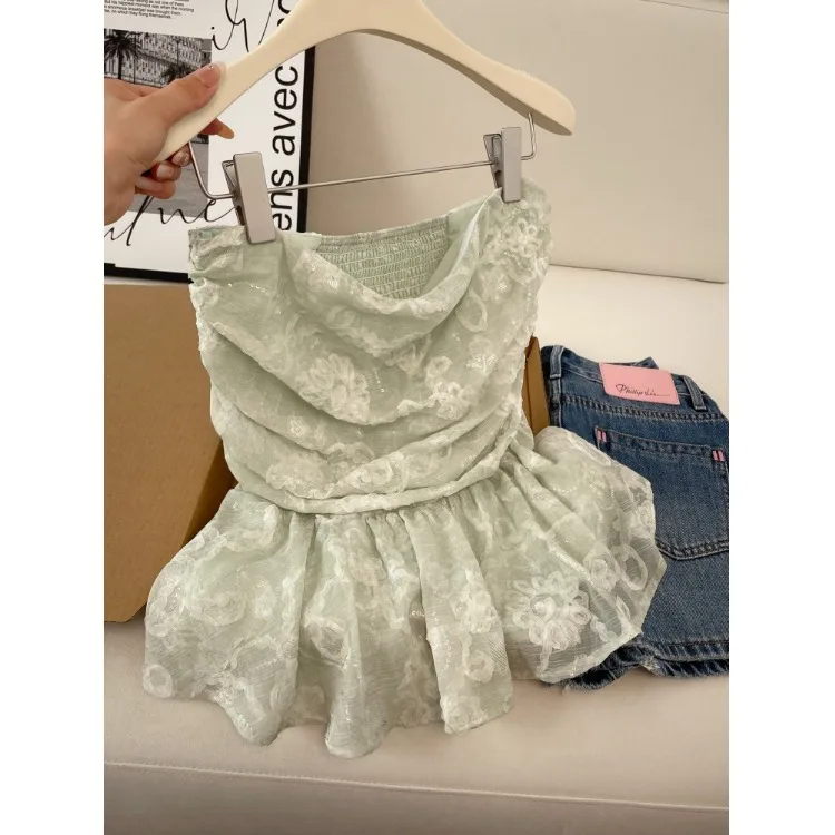 

Сексуальный топ-бюстье с цветочным принтом и открытыми плечами для женщин, летняя футболка с коротким рукавом для активного отдыха, облегающий крой