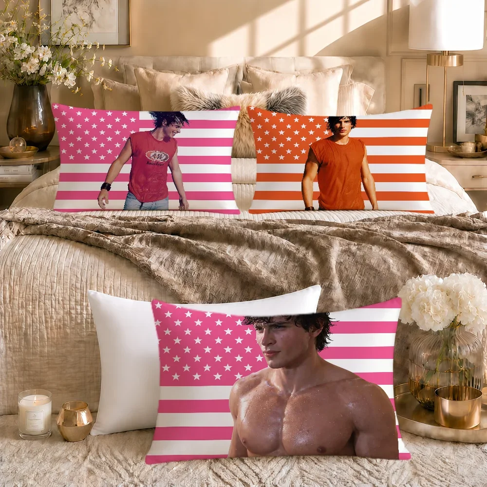 Actor T-Tom Welling Cushion Cover Soft Rectangle Pillowcover Home Sofa Living Room Decor Dorm Bedside Hogar Pillowcase Gift