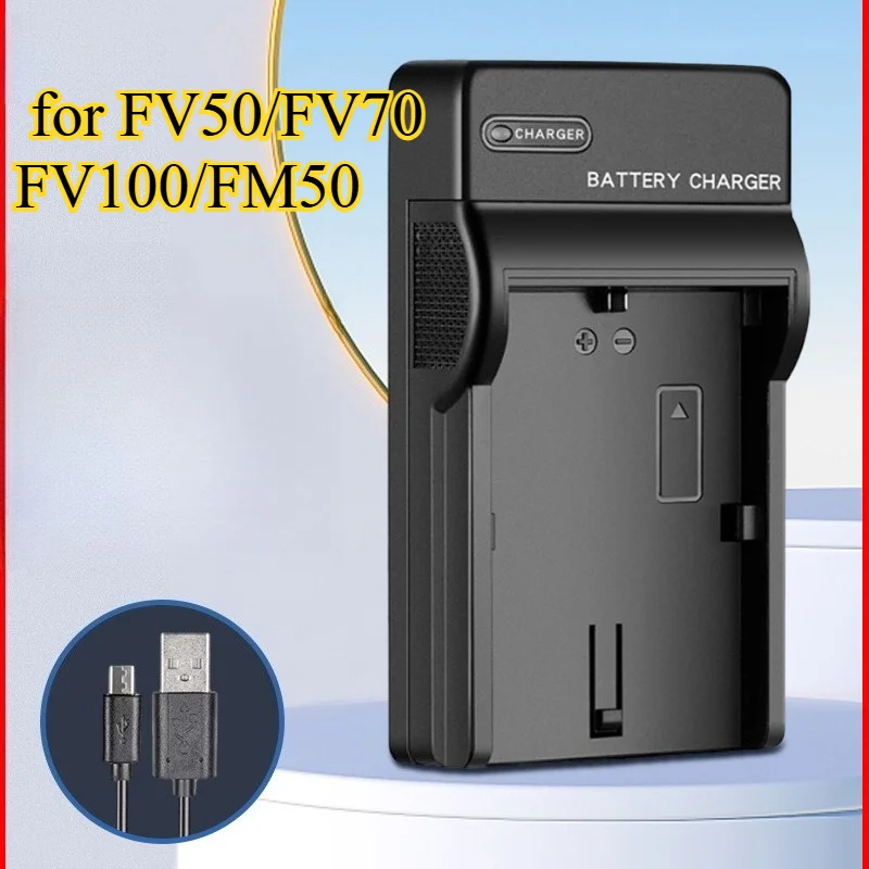 Dual USB Charger for FV50/FV70/FV100/FM50/FM500H/F97 Batteries  Fast Micro USB & Type-C Charging  LED Power Indicator FOR Sony