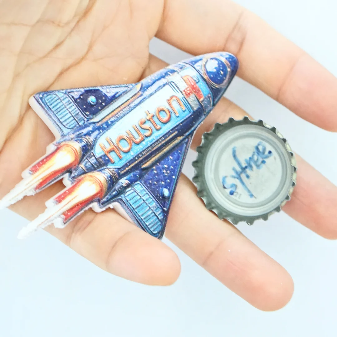 مغناطيس الثلاجة الأمريكية، مغناطيس الثلاجة هيوستن، ديكور المنزل، مغناطيس الثلاجة الصاروخي، مغناطيس ثلاجة الصور #2