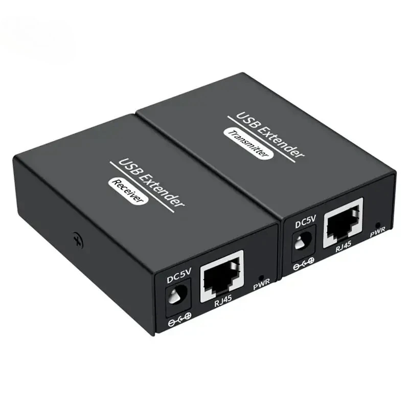4 port USB2.0 Extender 120M Over RJ45 Cat6 POC Lan Cable UTP USB HUB Transmitter Receiver Extension adapter For keyboard Mouse