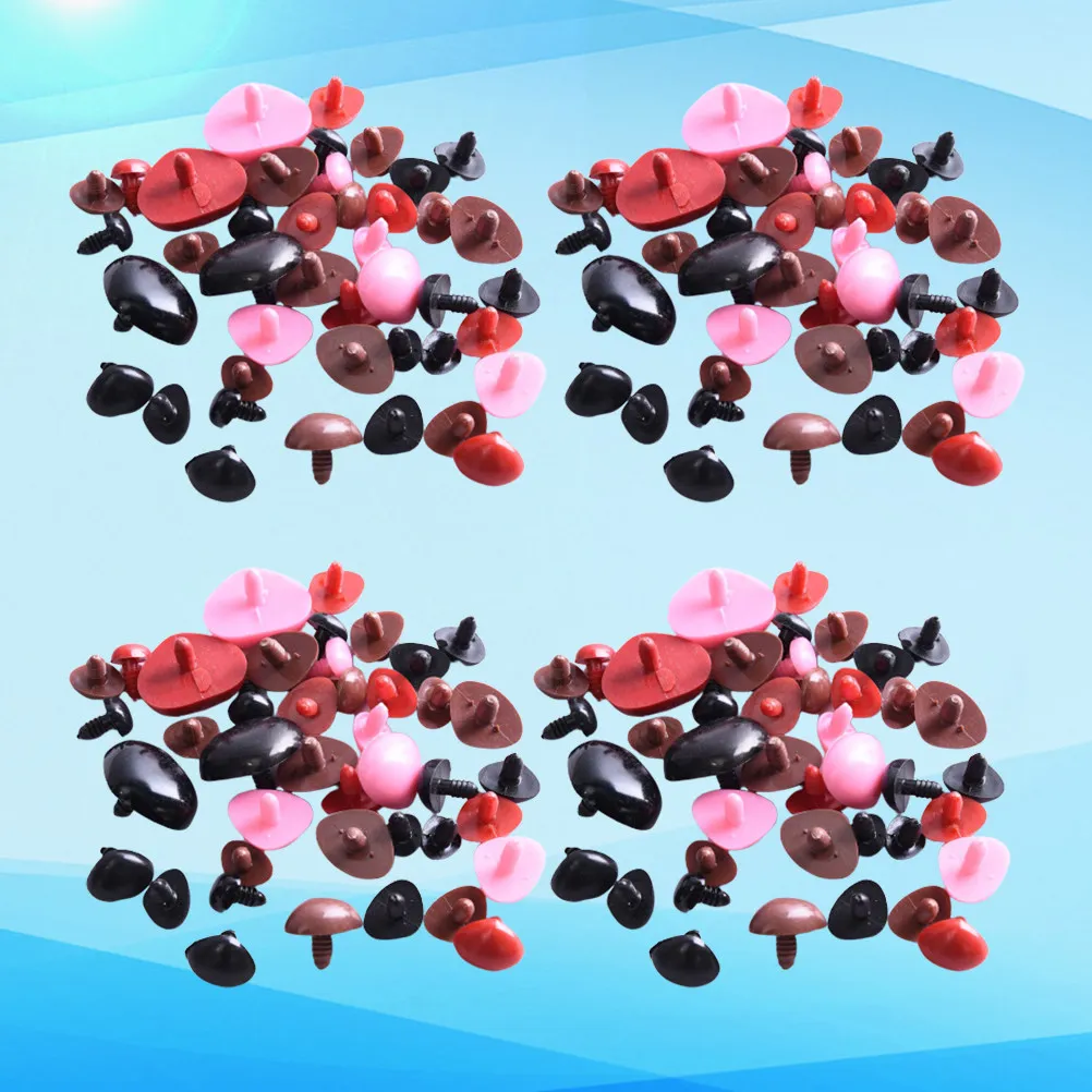 

300Pcs DIY Nose Plastic Safety Nose for Crochet Knitting Stuffed Animal Craft Repair Set 7x9mm Mixed Color