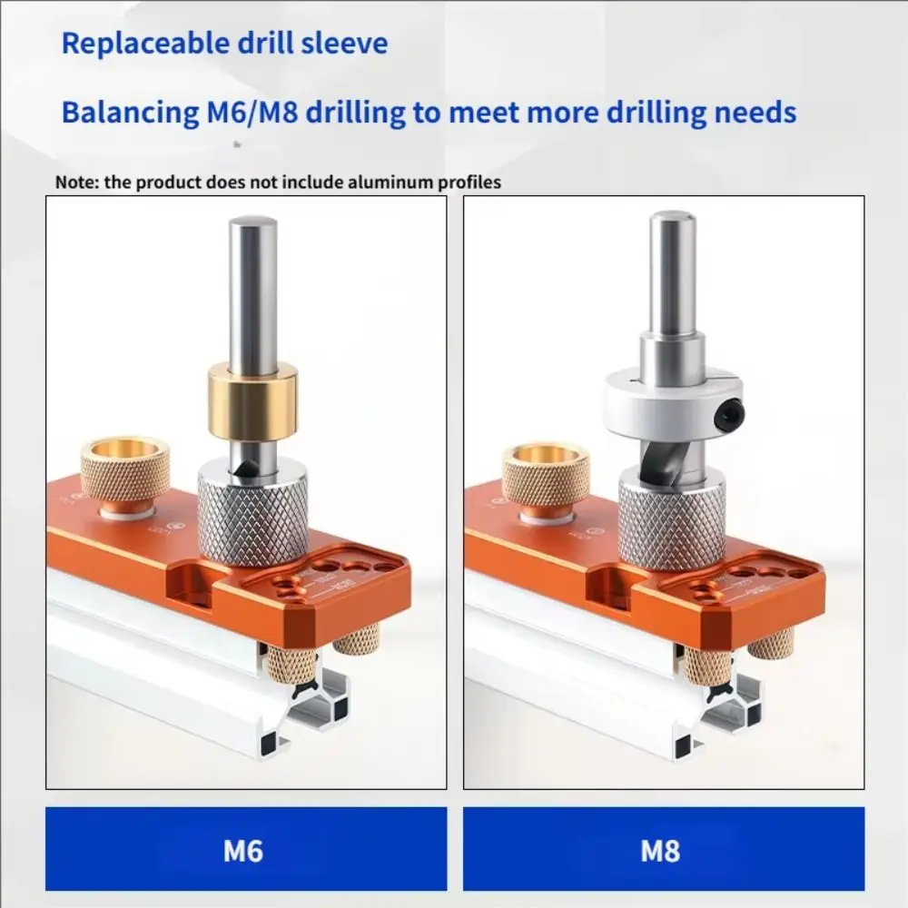 

Aluminum Alloy Aluminum Profile Drilling Guide Adjustable Design High-strength Step Drill Bit With Sliders
