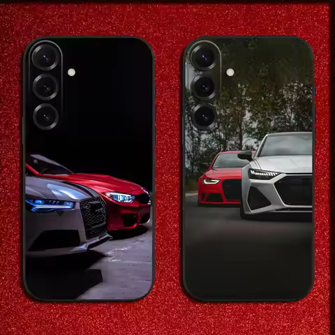 Sport Cool A-Audis Car Phone Case For Samsung S25,S24,S21,S22,S23,S30,Ultra,S20,Plus,Fe,Lite,Note,10,9,5G Black Cover