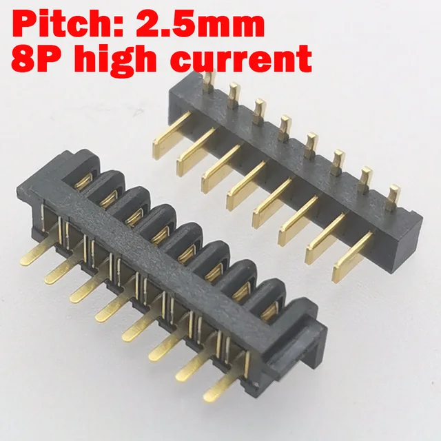 1-10szt 8P Blade Battery Connector 8 Pin High Current Pitch 2.5mm Holder Clip Slot Contact Male Female Plug Socket Laptop Smart