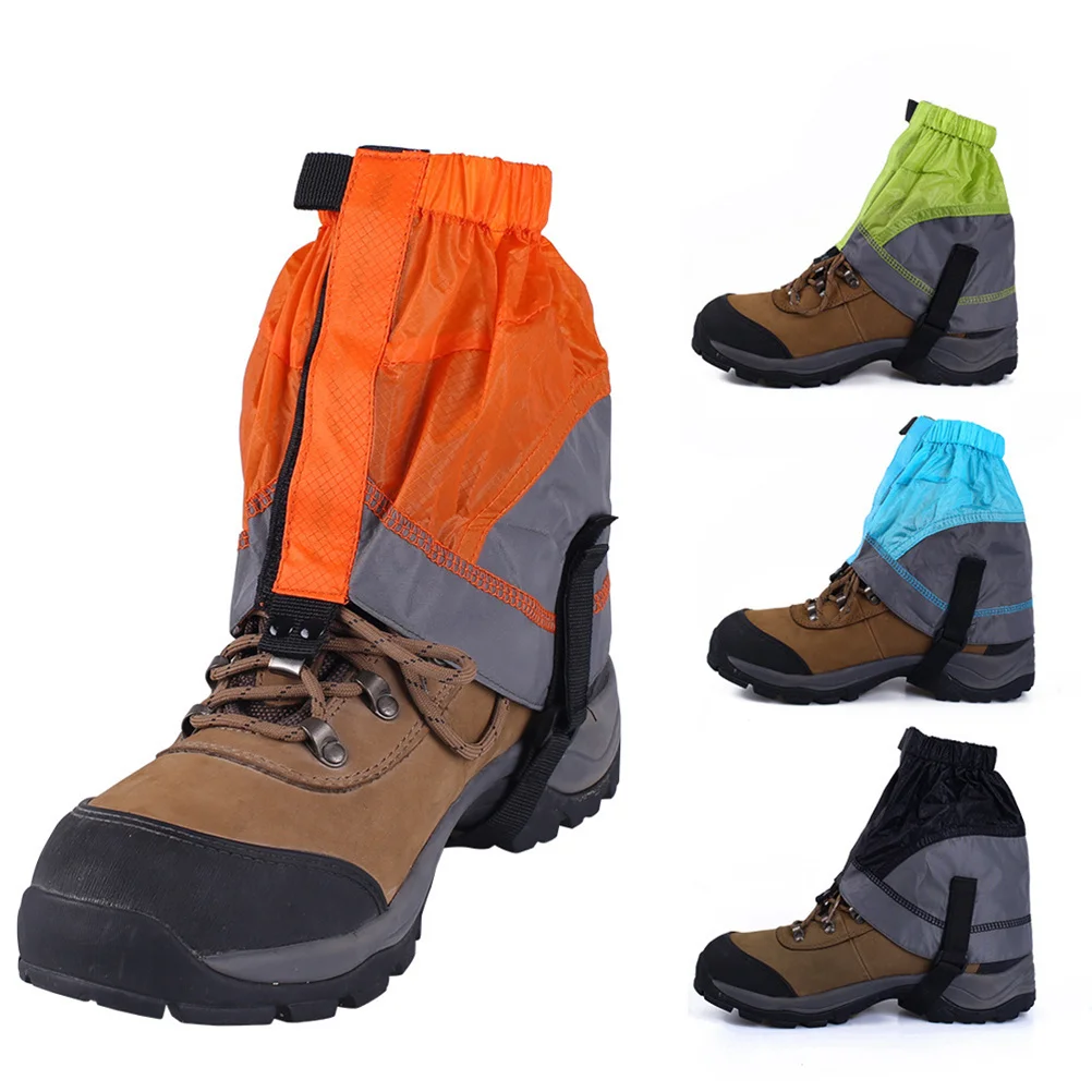 1Pair Low Gaiters Waterproof Lightweight Ankle Shoes Cover for Hiking Walking Backpacking Hunting Climbing Blue Grey