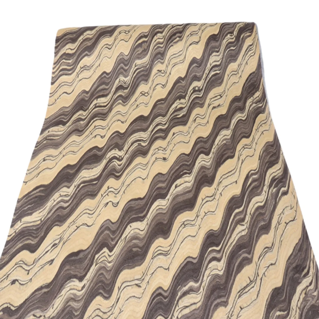 L:2.5m Width:580mm Thick:0.25mm Wave Pattern White Sandalwood Tech Wood Veneer Wooden Home Renovation DIY Handcrafts