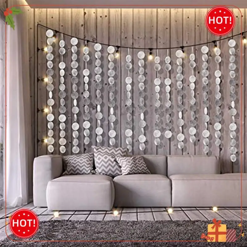 ABLE-100Pcs قذائف مستديرة قلادة شماعات 2 حفرة DIY بها بنفسك صنع المجوهرات قلادة جالبة للحظ هدية اكسسوارات الديكور 50 مللي متر